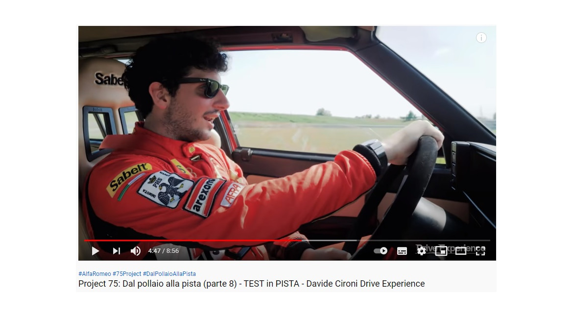 ALFA 75 PROJECT PART 8  - TEST IN PISTA  - AFRA - Davide Cironi - Engl. Sub. -
